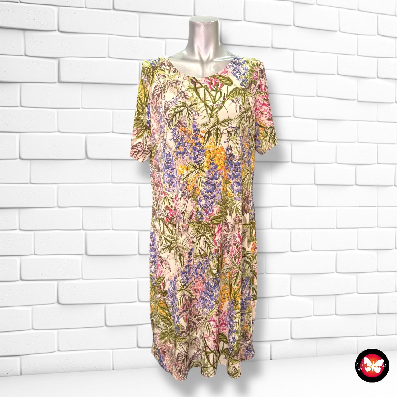 **HOY** Vestido de manga corta estampado ZARMATT Talla 46