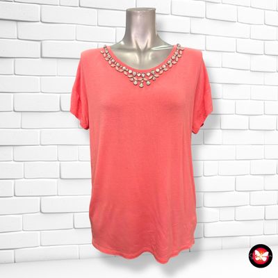 **HOY** Camiseta de manga corta con pedrería PIMKIE Talla S (grande)