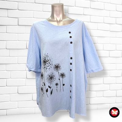 **HOY** Blusa de manga corta con botoncitos Talla 2XL
