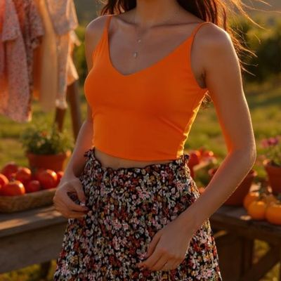 Blusa cropped de tirantes AMISU Talla XS