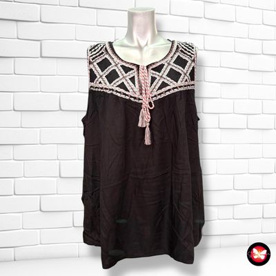 **HOY** Blusa sin mangas con bordados Q/S Talla 44