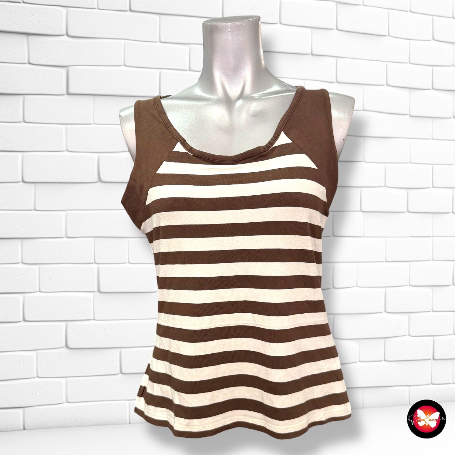 **HOY** Camiseta sin mangas de rayas Talla L