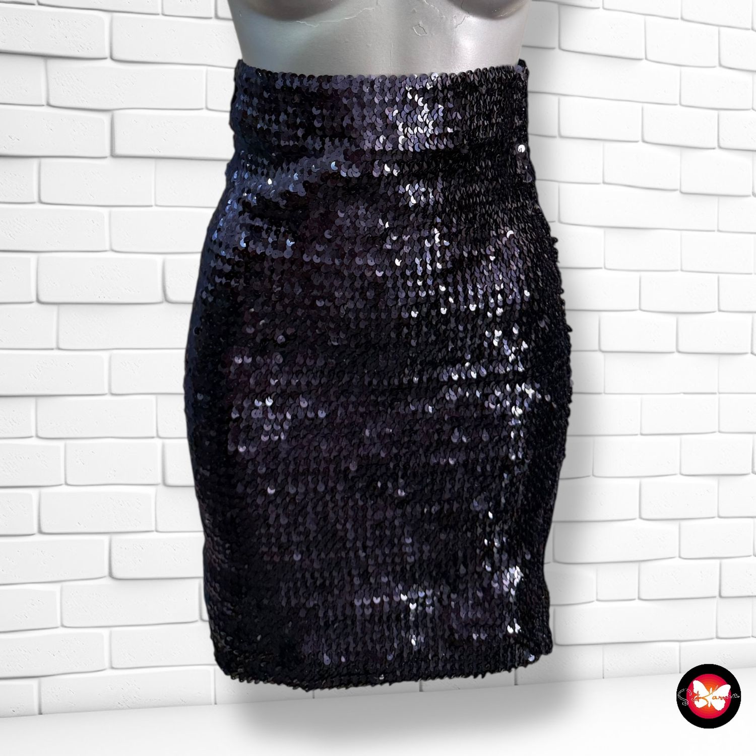 **HOY** Falda de noche lápiz con lentejuelas ONLY Talla M