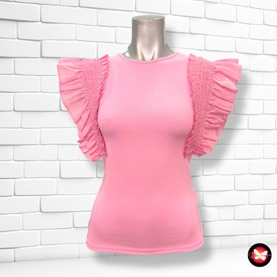 **HOY** Blusa de mangas de volante AMISU Talla S