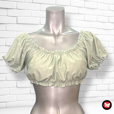 **HOY** Blusa cropped escote barco SHEIN Talla S