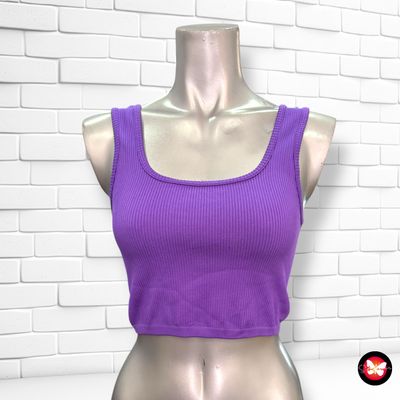 **HOY** Blusa cropped canalé Talla S