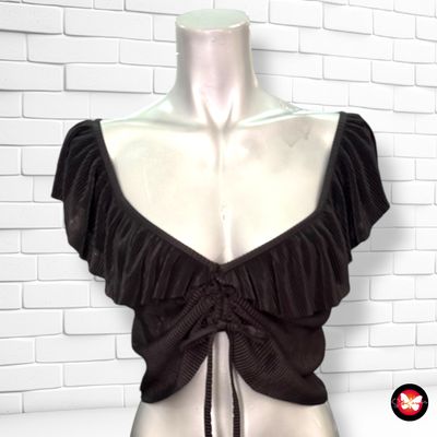 **HOY** Blusa cropped plisada ZARA Talla S