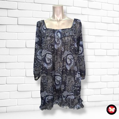 **HOY** Blusa traslúcida de media manga YESSICA Talla XL