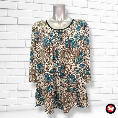 **HOY** Blusa de media manga de florecitas Talla XXL