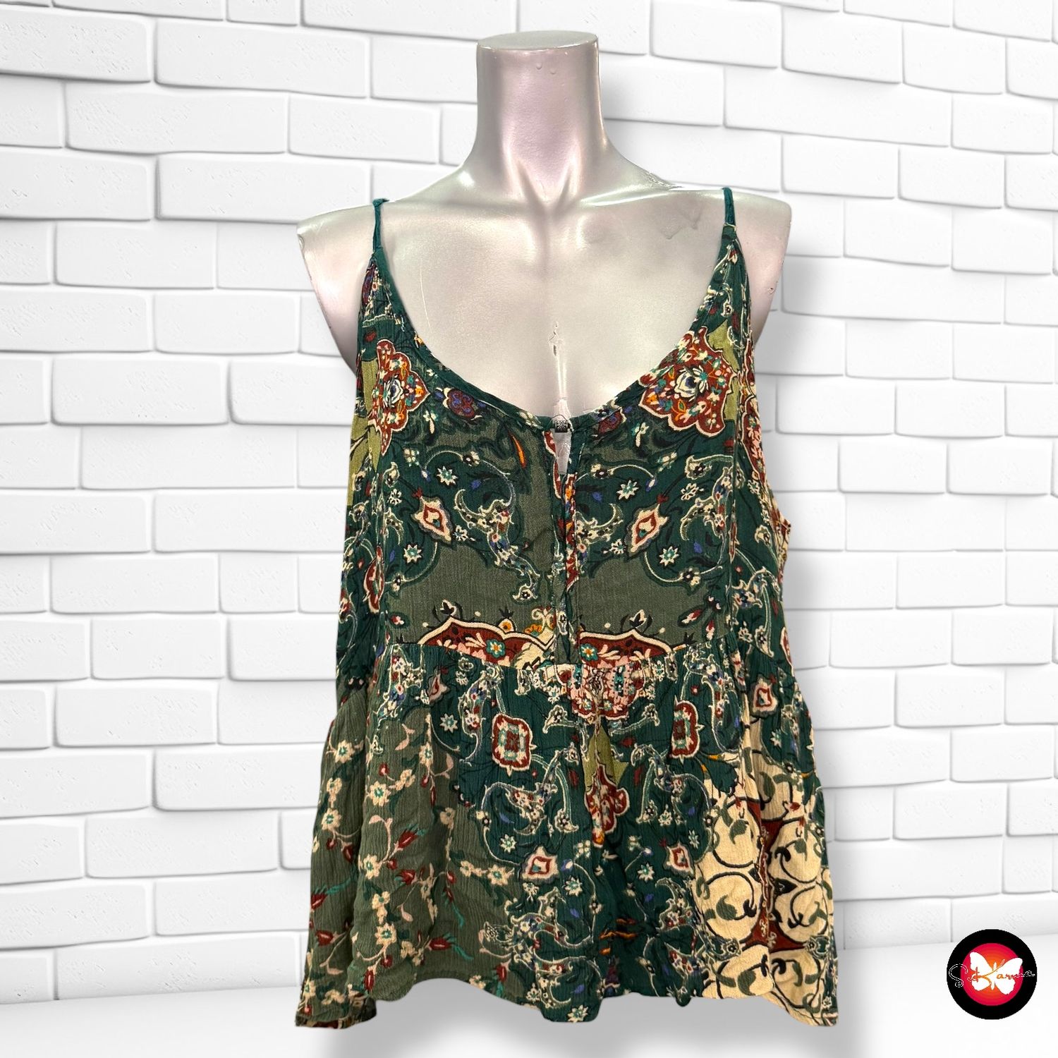 Blusa de bambula de tirantes NATURA Talla L