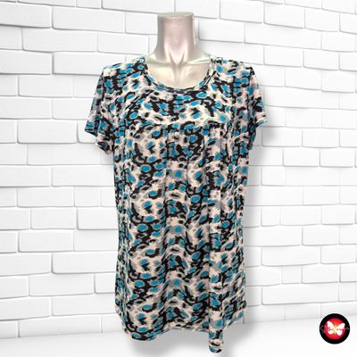 **HOY** Blusa de manga corta animal print Talla XL