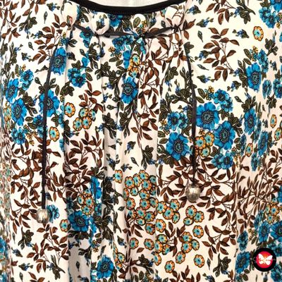 **HOY** Blusa de media manga de florecitas Talla XXL
