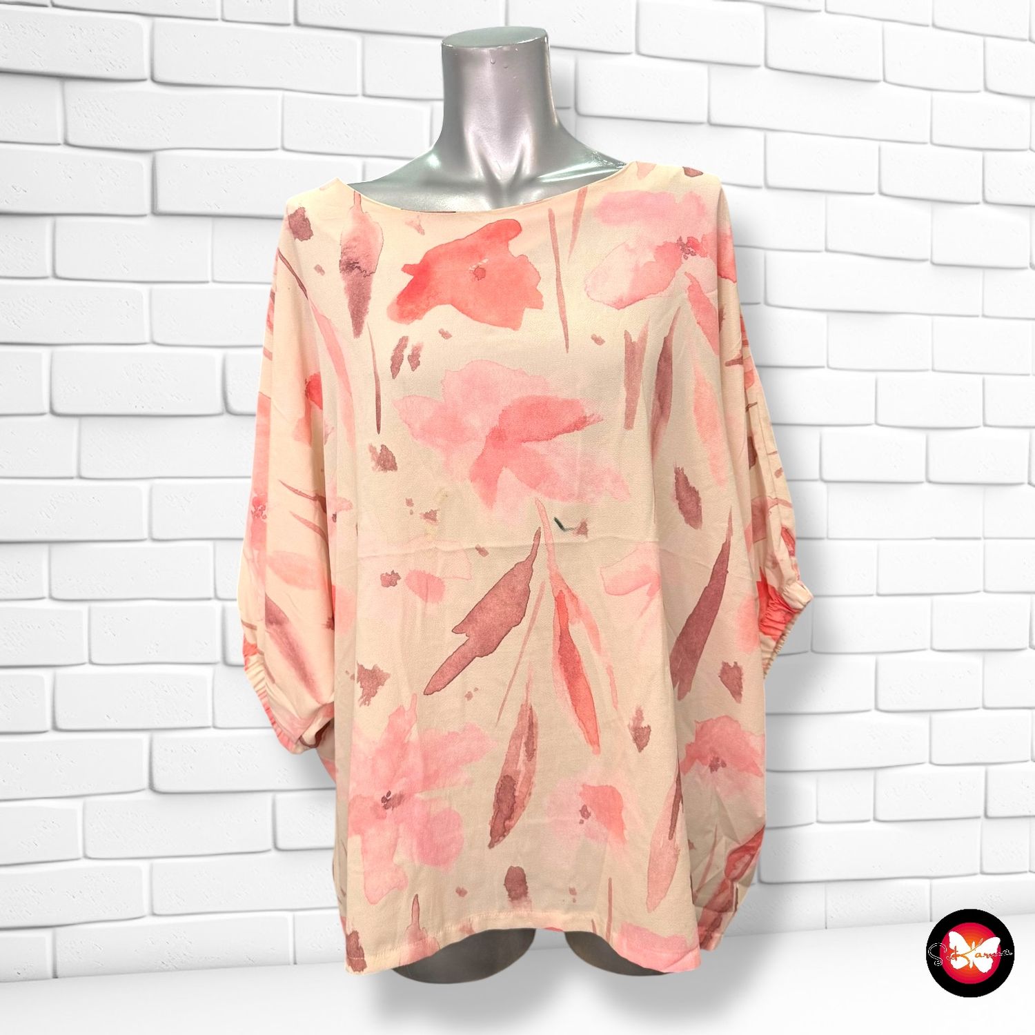 **HOY** Blusa de media manga corte mariposa Talla Única Grande