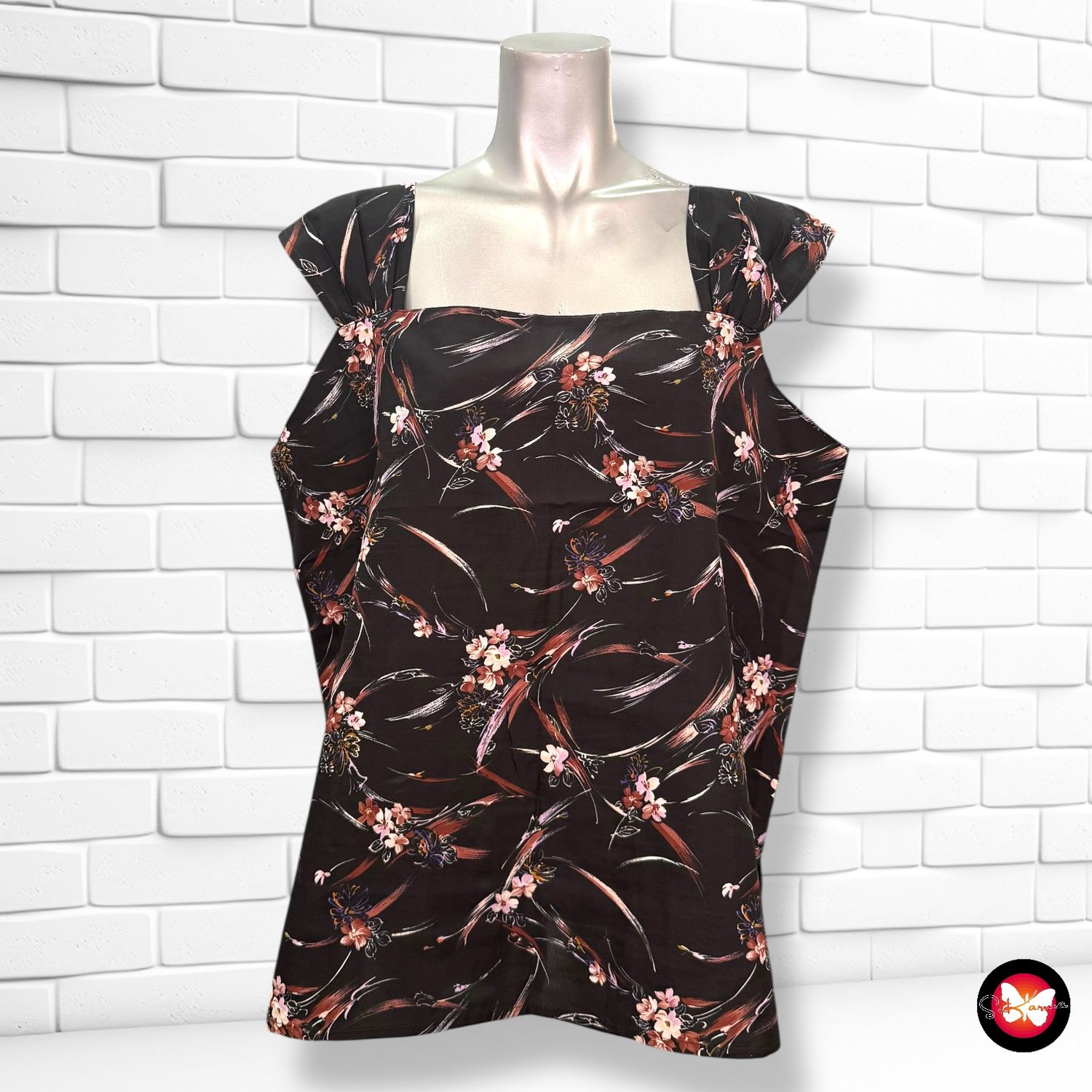Blusa de tirantes y florecitas Talla XL/XXL