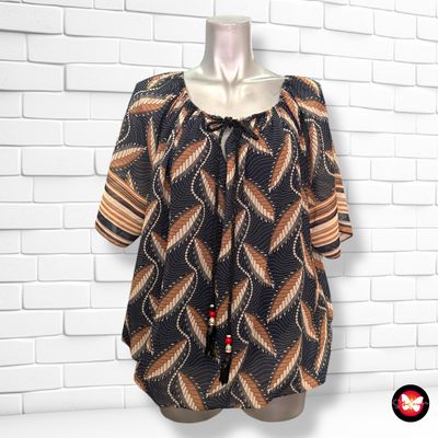 **HOY** Blusa de manga corta con cordones Talla XXL