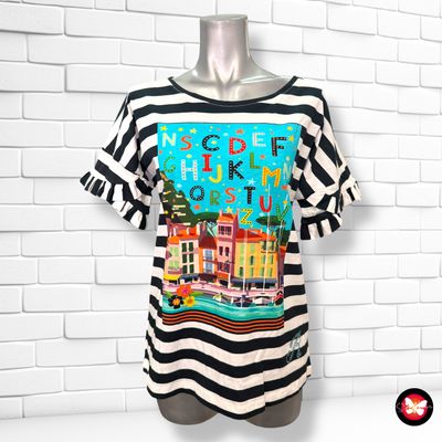 **HOY** Camiseta de manga corta de rayas con estampado ROSALITA MC GEE Talla S (grande)
