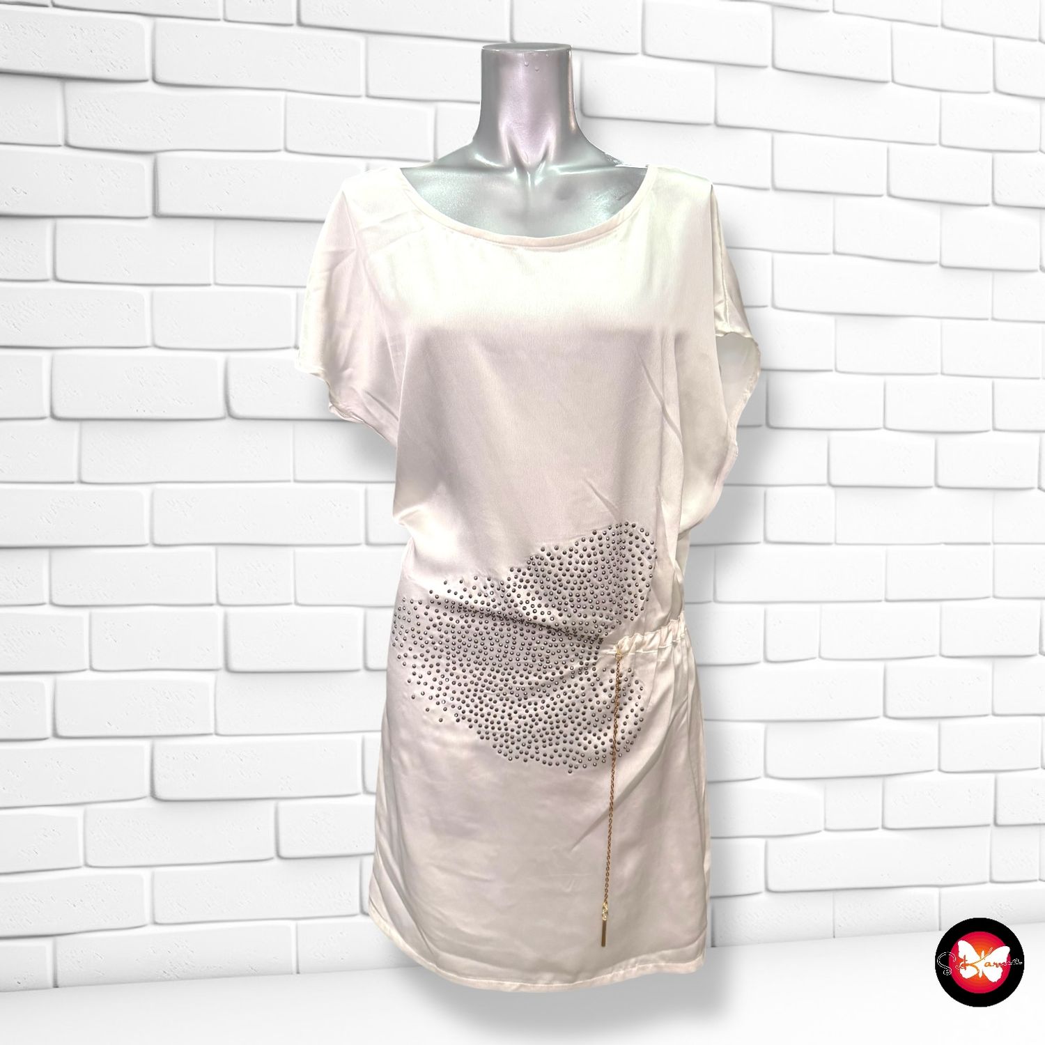 **HOY** Vestido satinado con tachitas CHERRY KOKO Talla S/M