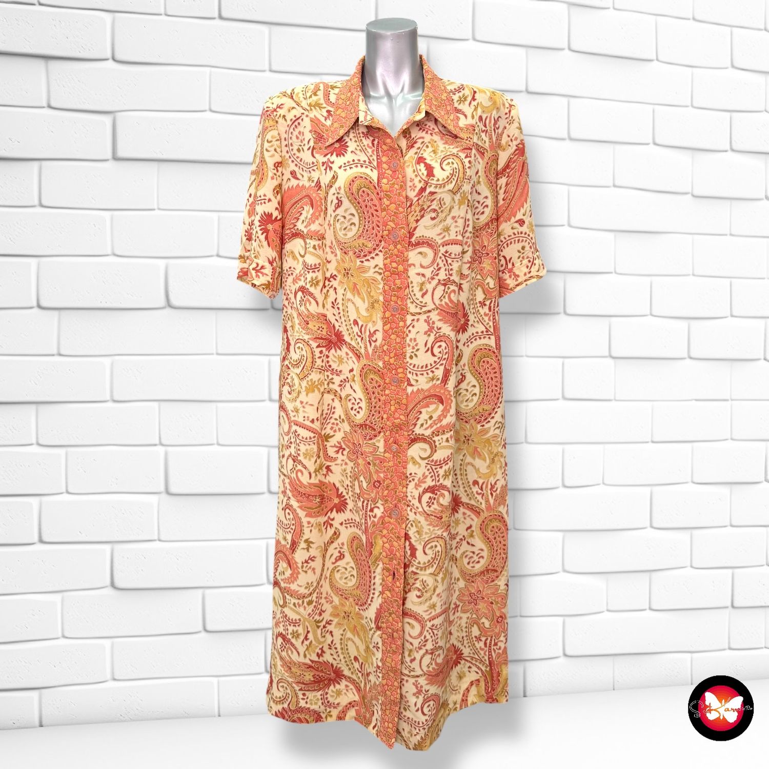**HOY** Vestido camisero vintage ROSA IGLESIAS Talla 50