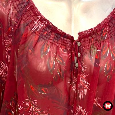 **HOY** Blusa manga larga traslúcida YESSICA Talla XL/XXL