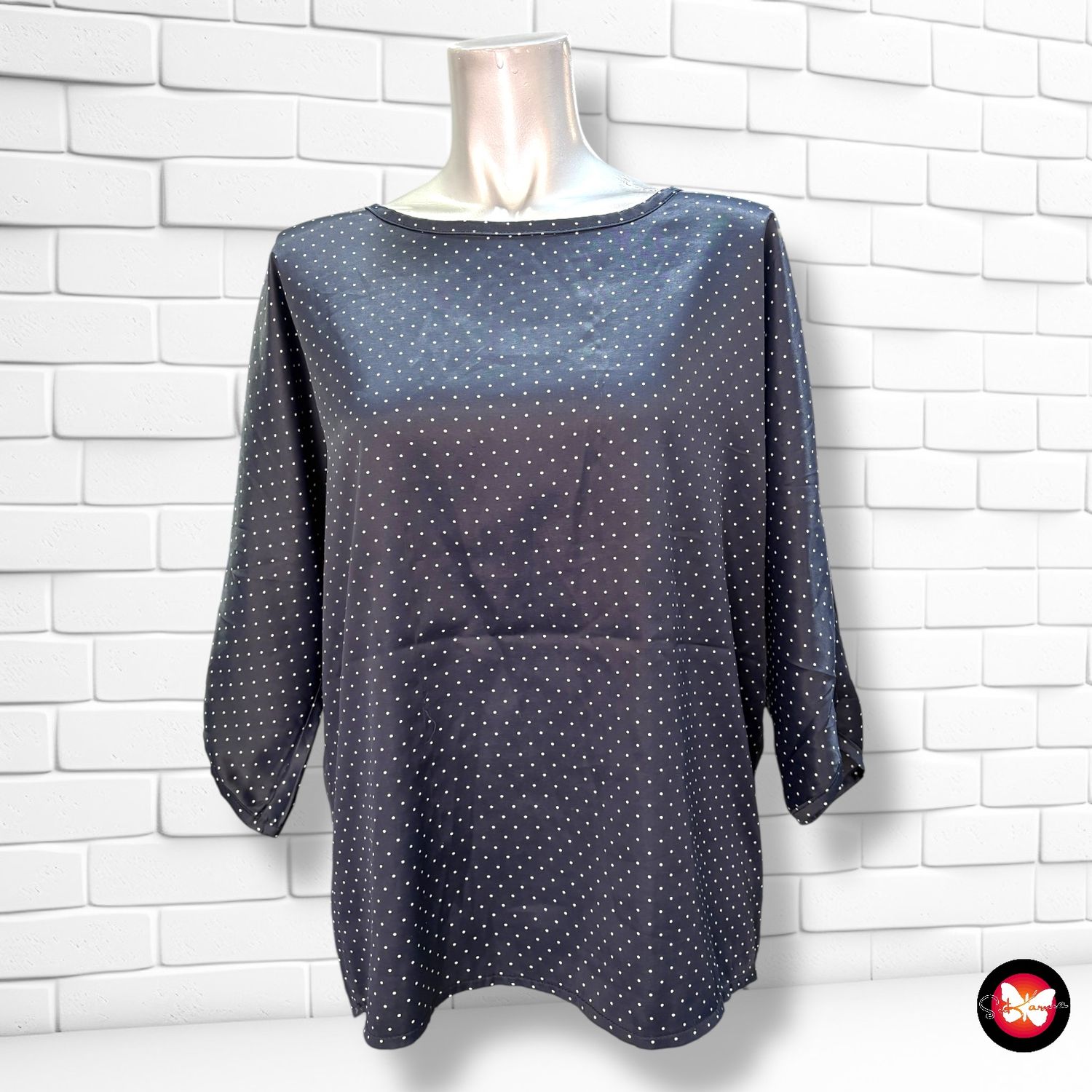 Blusa de media manga de lunares Talla M/L
