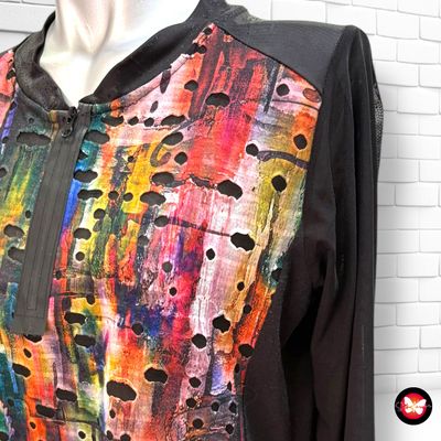 **HOY** Blusa con mangas traslúcidas CENSURED Talla M