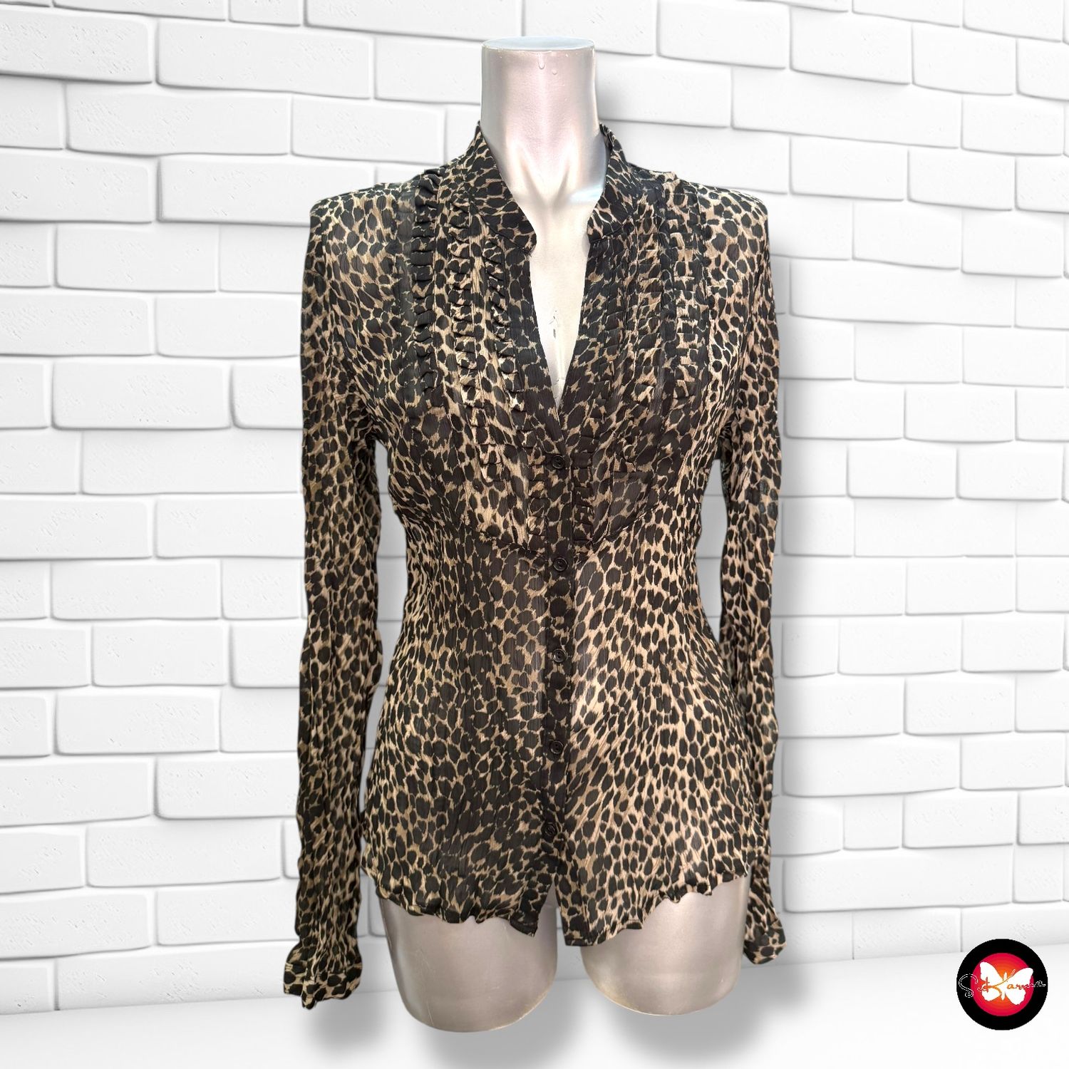 **HOY** Camisa traslúcida animal print YESSICA Talla 36