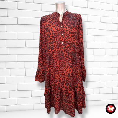 **HOY** Vestido de manga larga animal print MUSTHAVES by ELJA Talla S/M