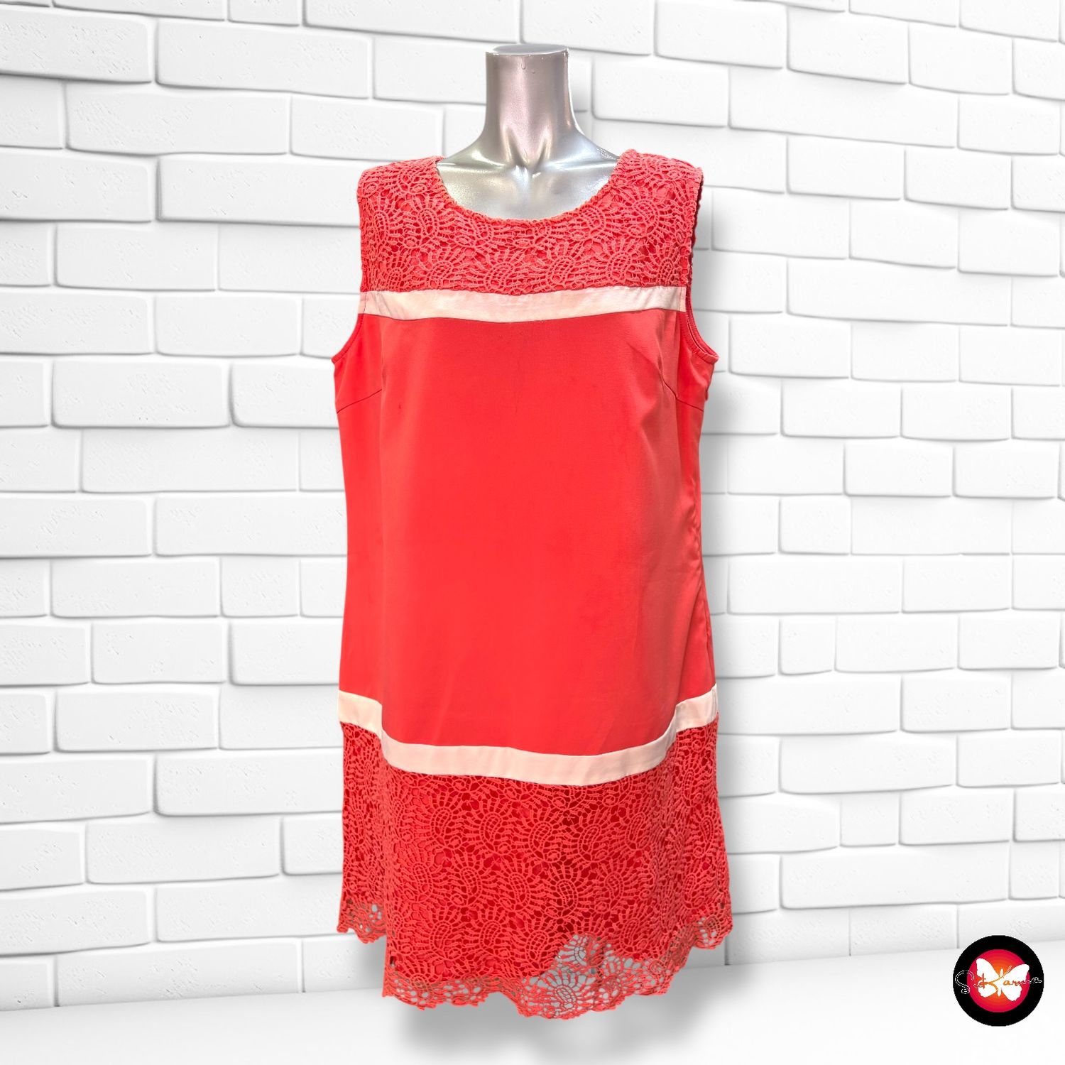 **HOY** Vestido formal sin mangas con encaje Talla L/XL