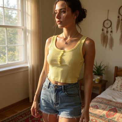 Top canalé UNIQLO Talla S