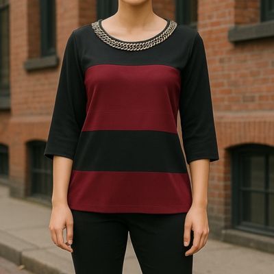 Blusa de manga larga con cadenita LOFTY MANNER Talla S