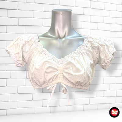 Blusa cropped escote barco Talla S
