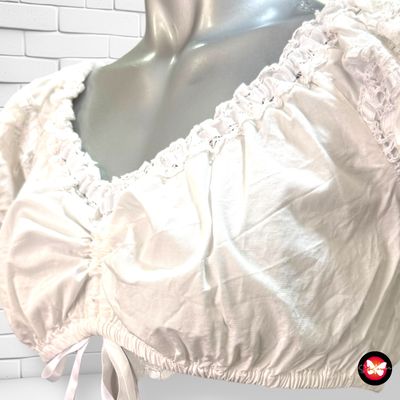 Blusa cropped escote barco Talla S