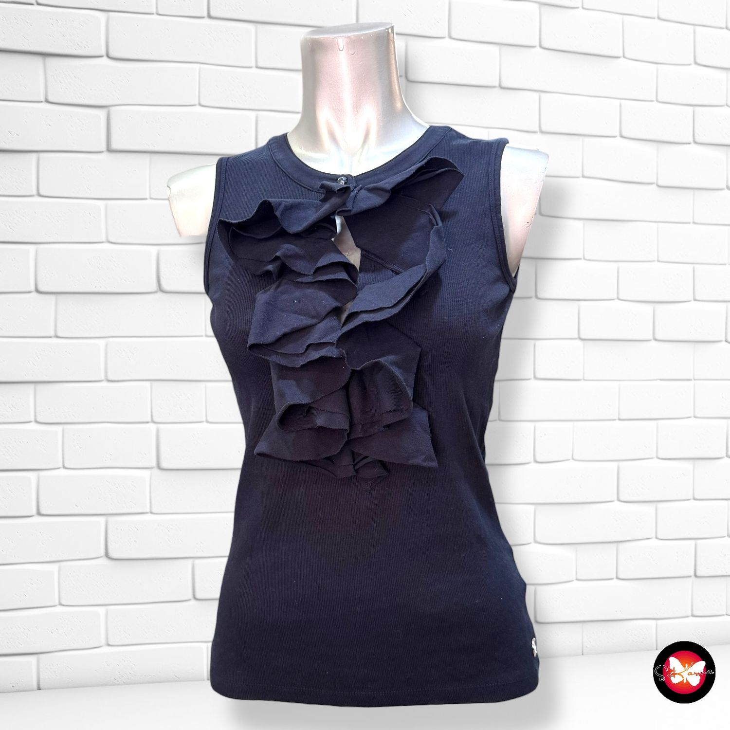 Camiseta canalé con chorreras RIVER WOODS Talla S