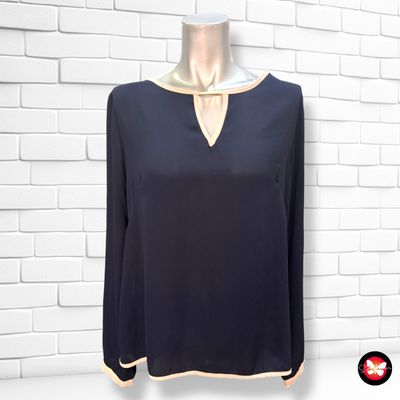Blusa de manga larga con ribetes Talla M