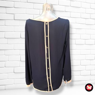 Blusa de manga larga con ribetes Talla M