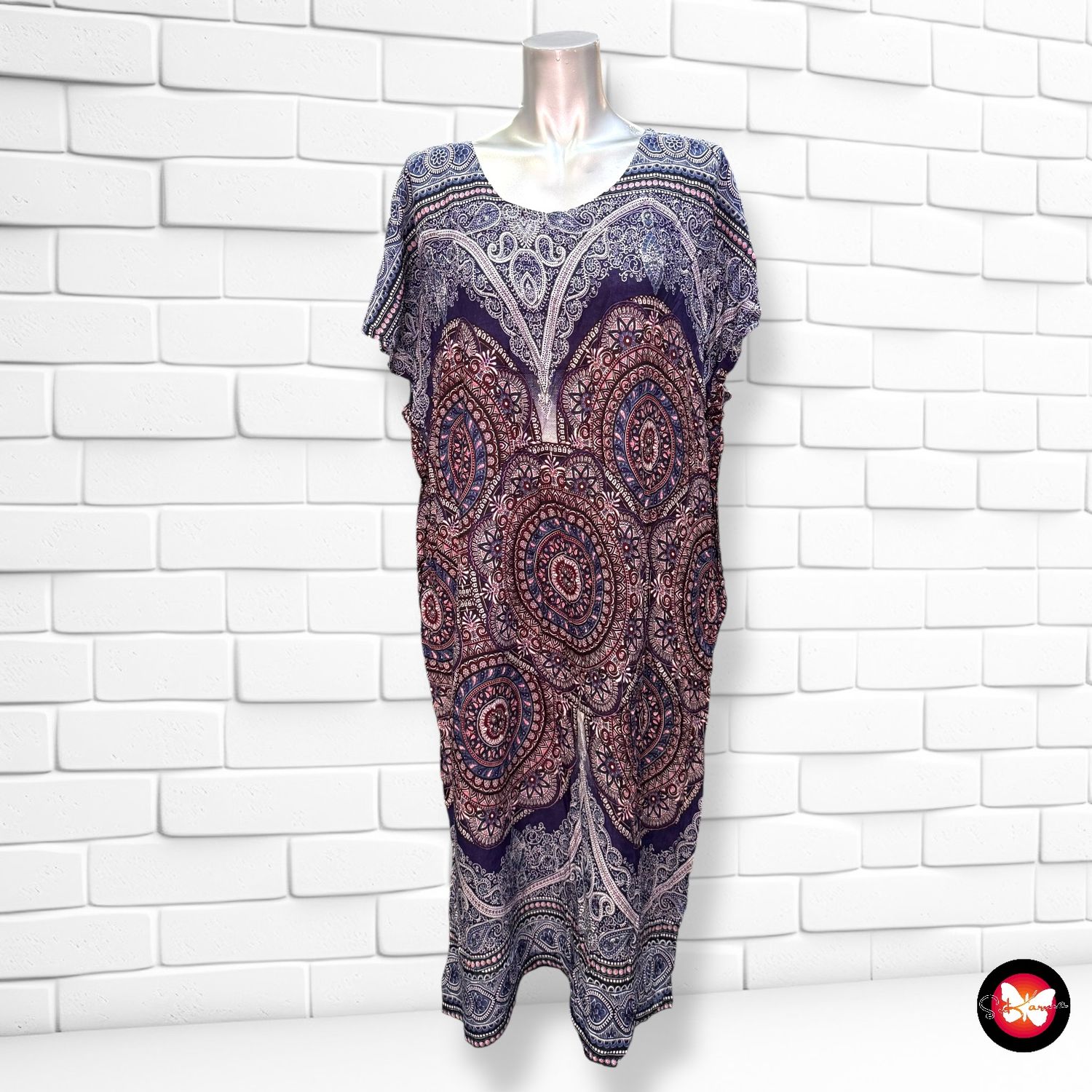 Vestido largo de manga corta Talla L