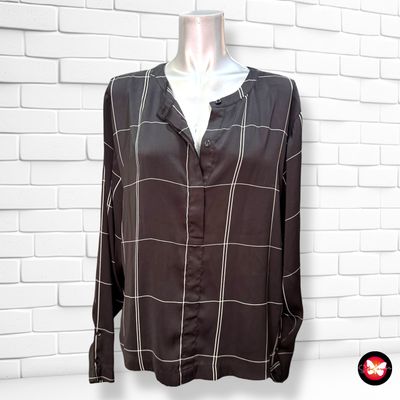 Blusa de manga larga de cuadros H&amp;M Talla 38