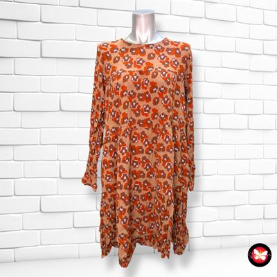 Vestido de manga larga estampado animal print VERITAS Talla L