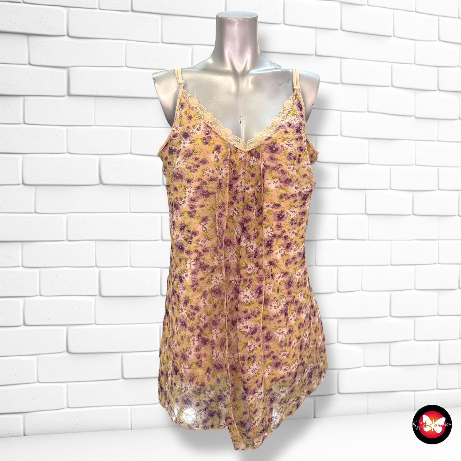 **HOY** Blusa de tirantes con gasa BLANCHEPORTE Talla 46/48