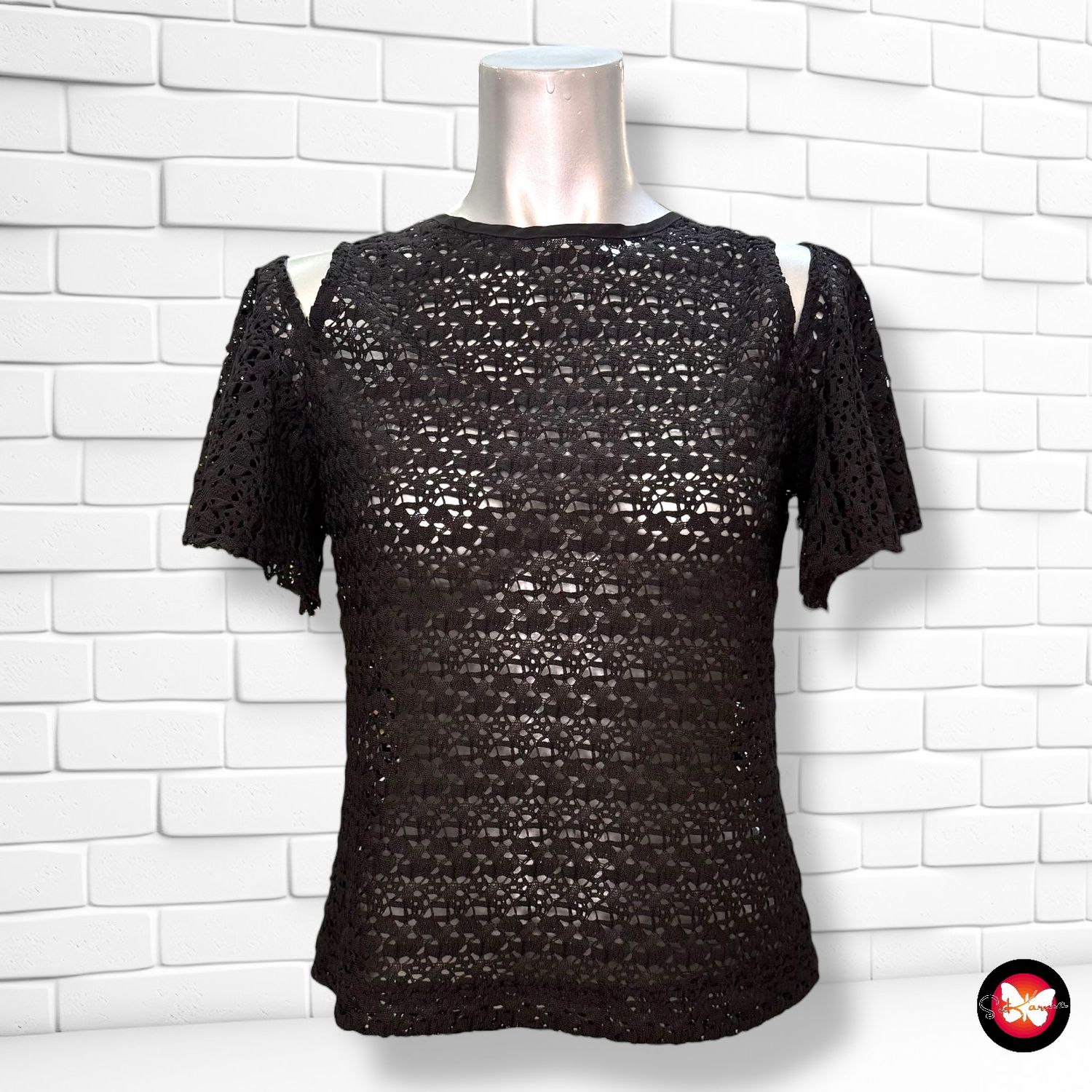 **HOY** Blusa de encaje y hombros descubiertos JUDEPOM Talla M/L
