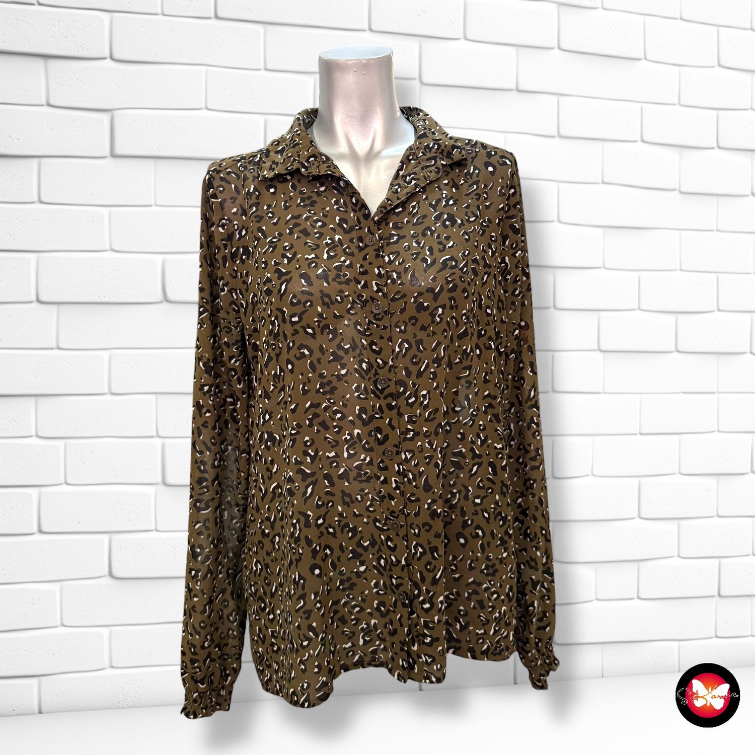 **HOY** Camisa de manga larga estampado animal print REVELATION Talla S