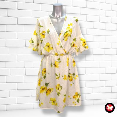 **HOY** Vestido escote cruzado de flores BOOHOO Talla 40 (12UK)