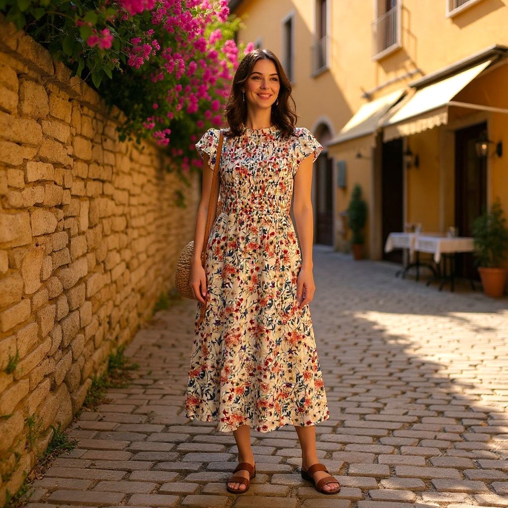 Vestido largo de florecitas SHEIN Talla S