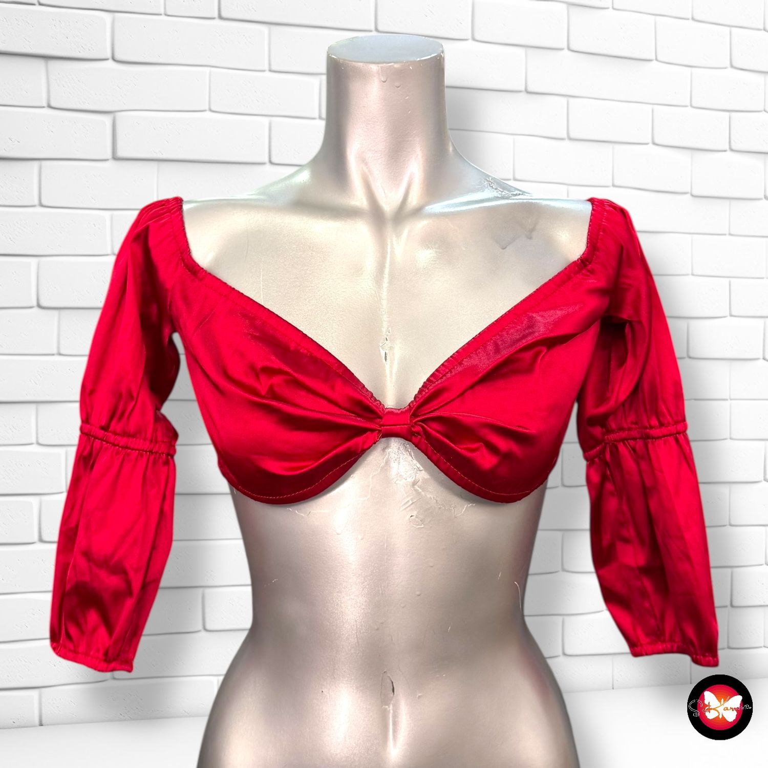 **HOY** Blusa cropped satinada ZAFUL Talla 36