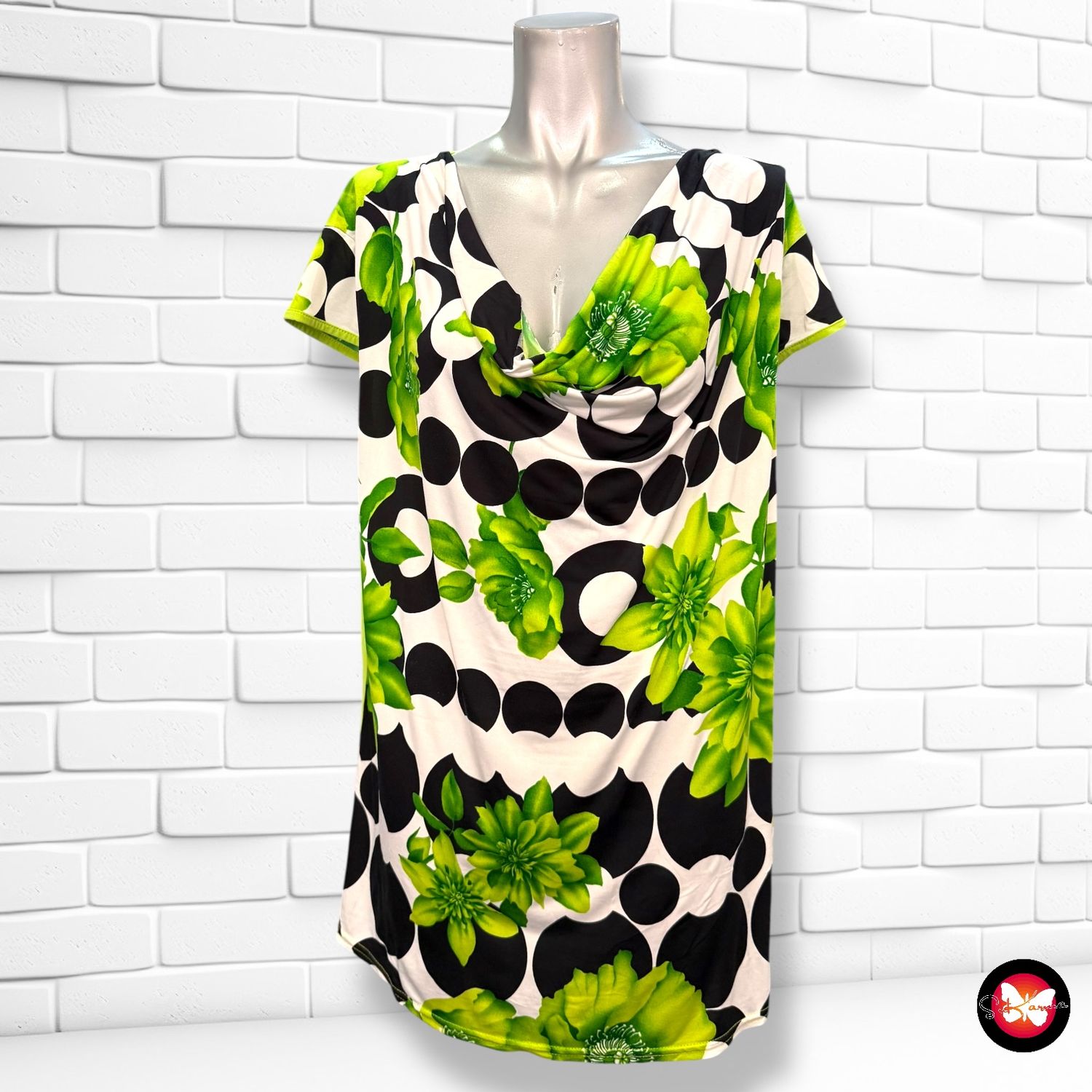 Blusa escote drapeado Talla XXL