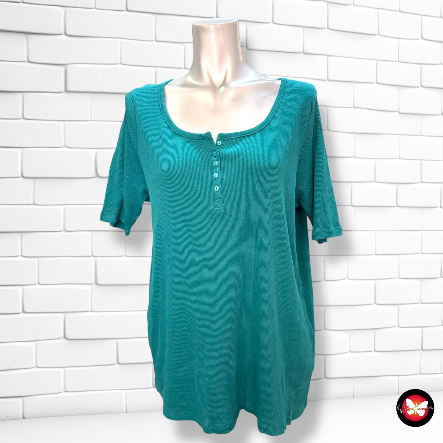 **HOY** Camiseta de manga corta canalé INEXTENSO Talla XL
