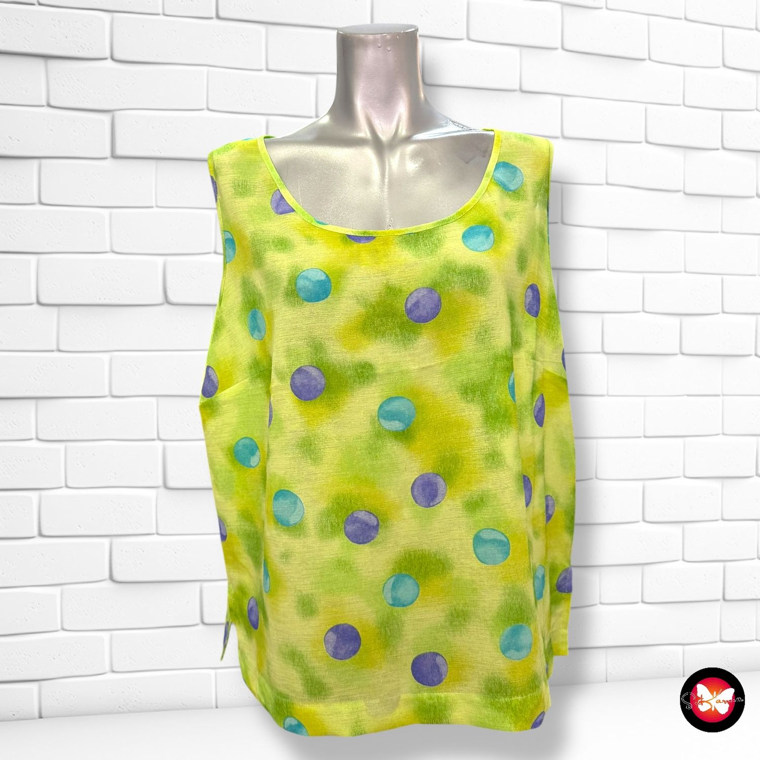 **HOY** Blusa sin mangas con lunares Talla XL