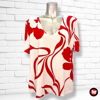 **HOY** Blusa de manga corta con flores Talla XXL