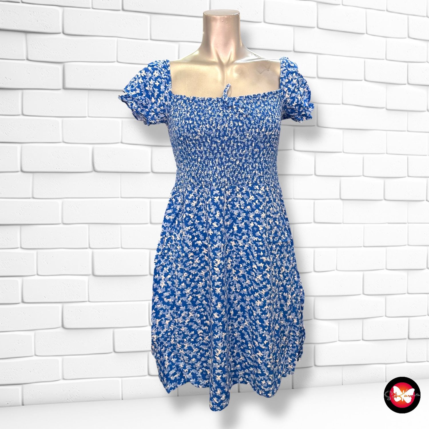 **HOY** Vestido escote barco de florecitas FB SISTER Talla M (pequeña)