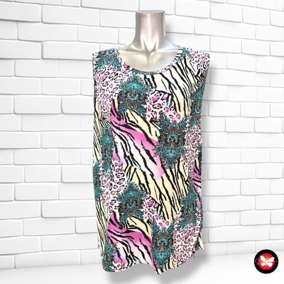 **HOY** Blusa sin mangas estampado animal print de colores Talla L/XL